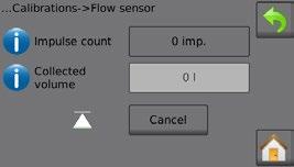 Figure 21: Implement speed sensor Flow sensor The Flow sensor establishes the impulses per litre.