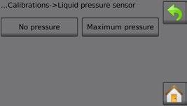 Maximum pressure Liquid pressure sensor->maximum pressure establishes the maximum allowed pressure limit for the liquid pressure sensor.