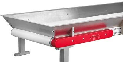 The operating principle of the flip conveyor The flip conveyor can be used to make larger and heavier parts available for flexible feeding applications than with the aflex qc.