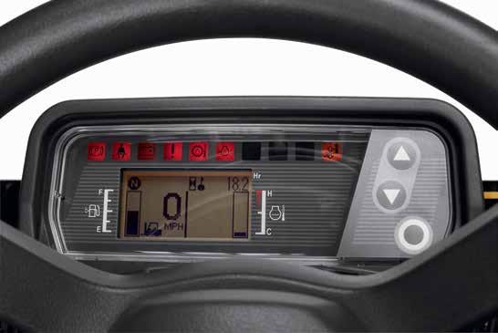 Premium LCD/LED Display The easy-to-read display with at-a-glance indicators helps to keep the operator aware of the truck s performance.