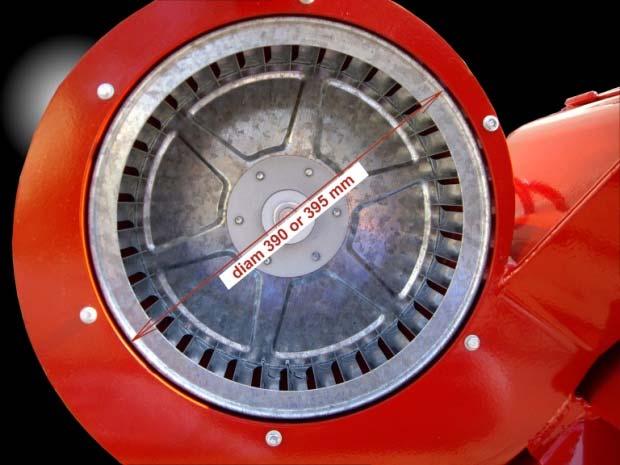 380 mm or 395 mm) Hydraulic driven fan, mounted externally;