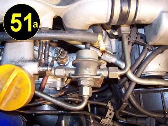 Locate the fuel dampener on the front of the motor as shown in