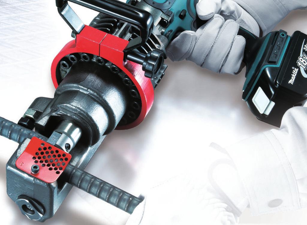 LITHIUM-ION Rebar Cutter DSC191Z Sparkfreecuttingidealforuseinsensitiveareas 360º rotating cutting head enables operator to adjust cutting position for maximum efficiency and precision 360º rotating