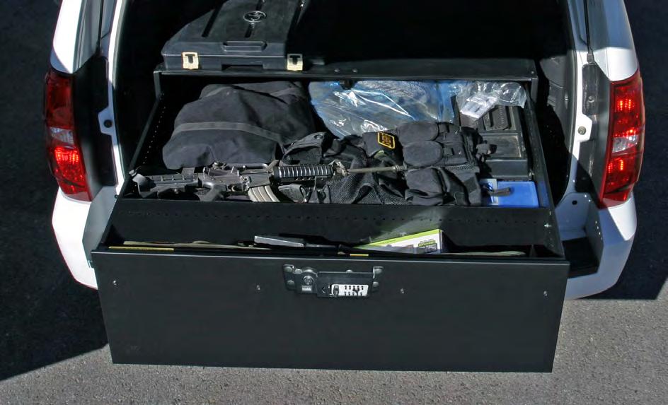 safeguard your serious gear Tactical Gear Security Drawers Part# 167, 171 & 258 made in usa FEATURES Welded steel Easy installation - steel mounting kits are available for most vehicle applications