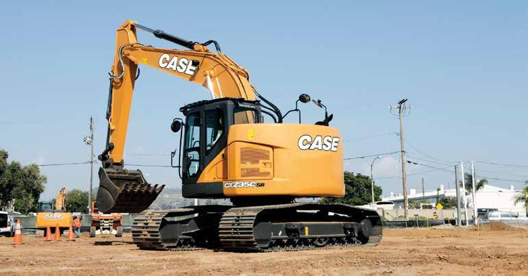 C-SERIES HYDRAULIC EXCAVATORS SHORT SWING RADIUS The CX235C SR is the perfect machine for road construction, bridges projects and in urban construction sites, any jobsite where space is limited,