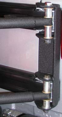 Adjust rack latch hoop and tighten jam nut, this will allow the latch to properly