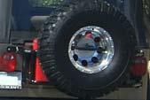 WARNING The load rating for these tire-can/tire carriers is a MAXIMUM of 175lbs.