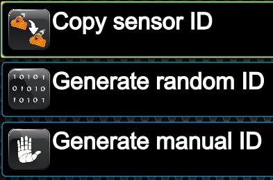 to clone an existing sensor to create a new sensor ID to manually type in