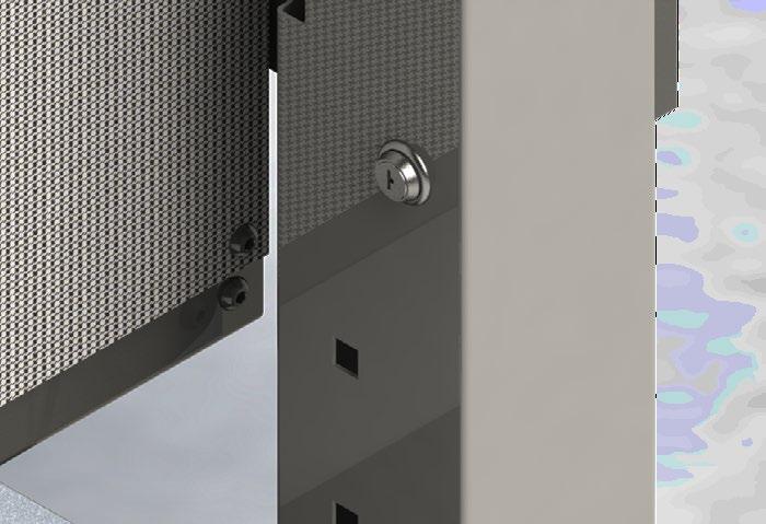 The keyed access point allows for complete control of the ramp door system from one