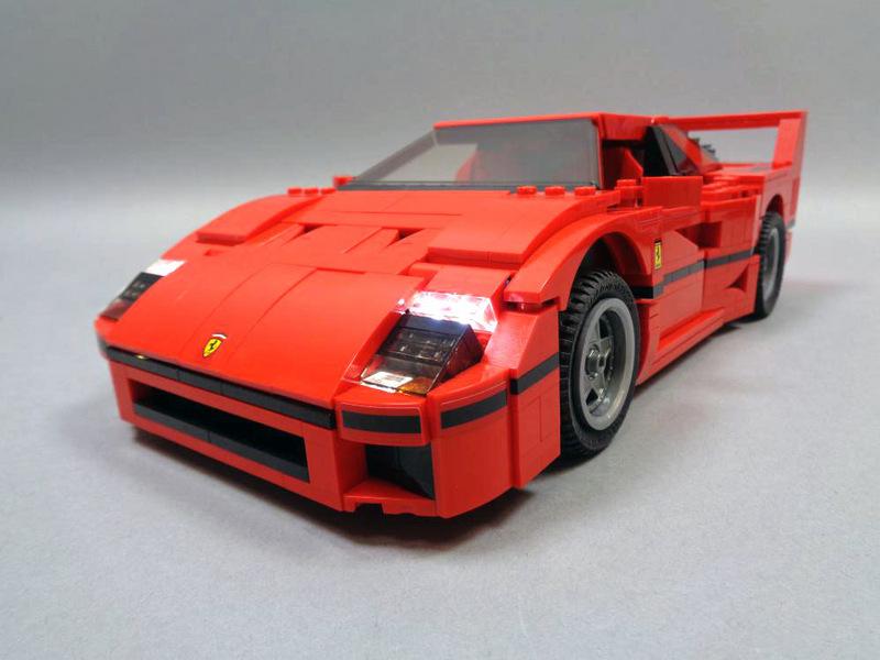 install the Brickstuff lighting kit for the LEGO Ferrari F40