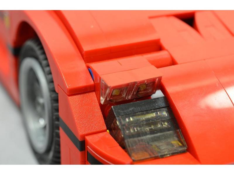 Begin by tilting the headlights of your Ferrari all the way up, so you can fully access the sides of the clear pieces.