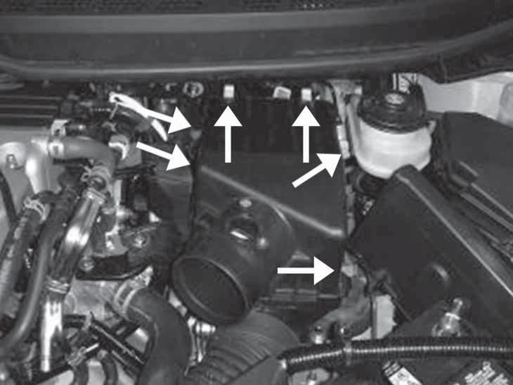 Disconnect the air injection line and the engine