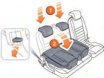 position. 2. Pull up the lever to adjust the seatback. 3.