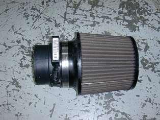 n. Install the AEM air filter on to the end of the MAF Sensor housing.
