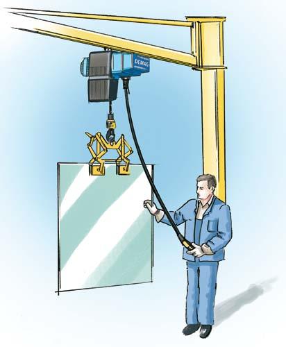 Infinitely variable speed control for even faster and more precise handling Demag chain hoists with infinitely variable speed control offer outstanding benefits: High-quality and sensitive parts can