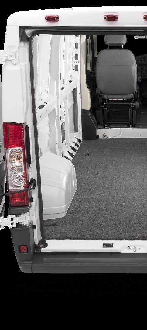 HANDLES ANY CARGO VanRug provides a smooth surface that