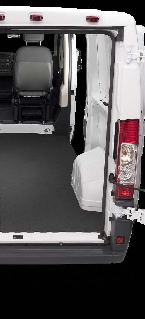 The cushioned surface offers cargo protection and is easy