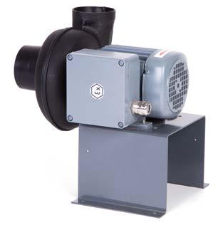 made of electrically conductive PP-el HF - Small centrifugal fan in ATEX version for Zone 1 inside / Zone 2 outside: for Zone 1 inside / Zone 1 outside: HLU fans for ATEX Zone 1 are made of