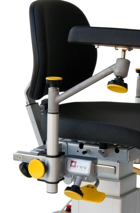 The backrest height adjustment device is placed on the back of the chair. Adjust the height by loosening the knob and lock a suitable position by tightening it again. 4.