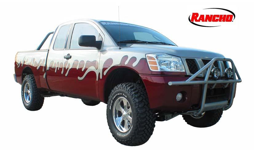 INSTALLATION INSTRUCTION 88094 FOR RANCHO SUSPENSION SYSTEM RS6594B 4WD & 2WD NISSAN TITAN READ ALL INSTRUCTIONS THOROUGHLY FROM START TO FINISH BEFORE BEGINNING INSTALLATION Rev D IMPORTANT NOTES!