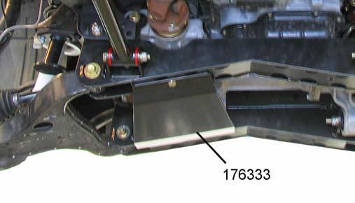 Disconnect the brake line junction blocks from the rear axle. 4. Insert brake line spacer 176335 between junction blocks and axle bracket. See Illustration #18. 7.