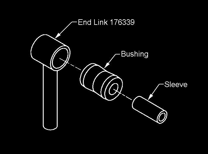 4. Install the remaining bushings and sleeves. Illustration#10 3. Install the passenger side tie rod end on the driver side. Install the driver side tie rod end on the passenger side.