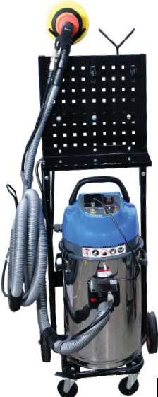 Uni ram Mobile 300 Vacuum ON / OFF control at the sander automatically turns the powerful vacuum on and off for collection of dust and