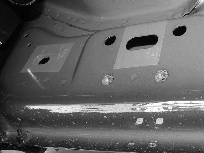 Note: If any of the locations on the factory holes in the rocker panel have factory M8 riv-certs or threaded M8 holes, do