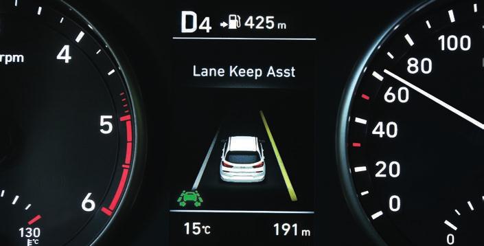If you activate the indicators and a hazard is still there, an audible signal also sounds.