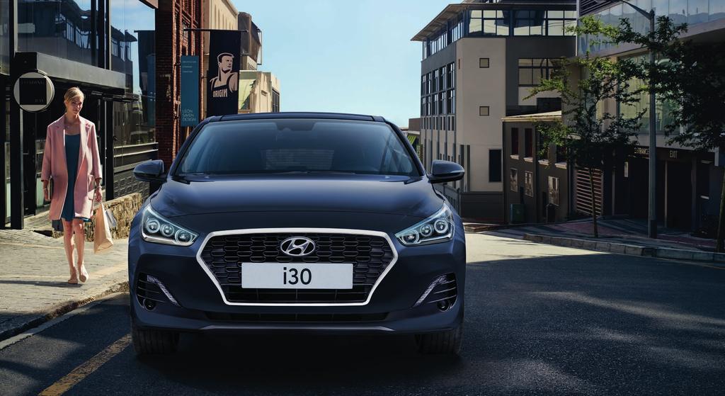 Elegant style inspired by fluidic design. Whichever model you select, the i30 s confidence shines through every detail.