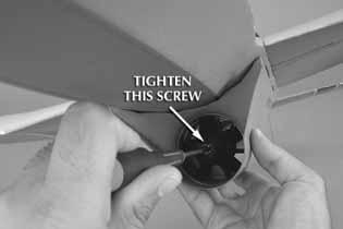 Use thread-locking compound on the threads of these screws and the fan screw and reinstall them tightly.