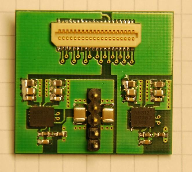 Integration onto TEC Petal 4-layer PCB with 2 converters provides 1.25V and 2.