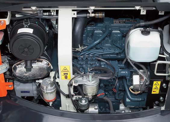 One-sided Engine Maintenance Kubota has