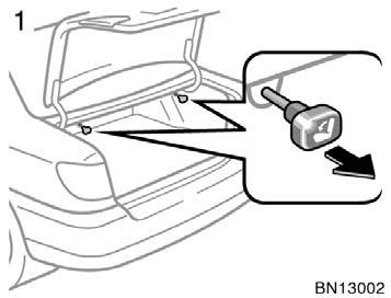Fold down rear seat (1.8 L 4 cylinder [1ZZ FE] engine) CAUTION Avoid reclining the seatback any more than needed.