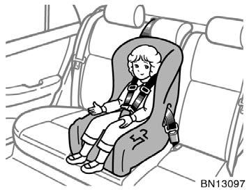 (A) Infant seat (B) Convertible seat (C) Booster seat Install the child restraint system following the instructions