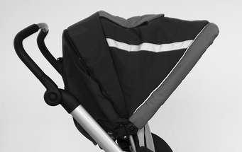 NOTICE Improper use of the canopy Material may be damaged Remove the canopy before folding the rehab buggy.