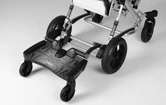 All information about the use, attachment and adjustment of the buggy board is contained in the manufacturer's instructions