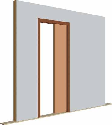 DETAILS ARE BASED ON A 36 in [914 mm] WIDE X 84 in [2134 mm] HIGH DOOR USING THE TYPE CC-W CATCH N CLOSE CROWDERFRAME POCKET DOOR KIT.