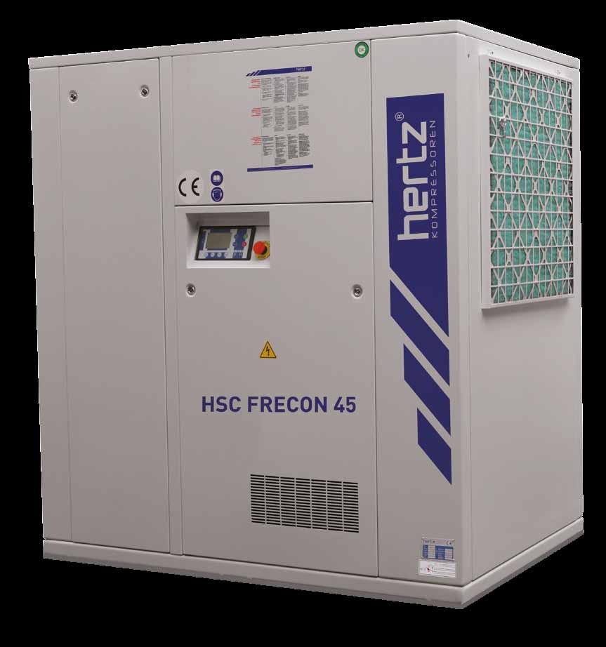 OPEN MINDS. CREATING FUTURES. HSC FRECON 18-275 Variable Speed Rotary Screw Air Compressors COMPACT CANOPY DESIGN Compact machine design provides minimum working space.