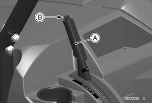 GENERAL INFORMATION 69 Parking Brake Lever The parking brake lever is located at the left side of the steering wheel. Pull the lever rearward to apply the parking brake.