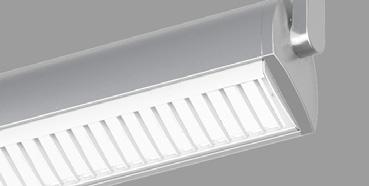 OPTICS ASYMMETRIC PROJECTING OPTIC (APO) - Cartridge-mounted, linear LED arrays are paired with precisely semi-specular reflector for smooth light distribution and a 95 0 beam spread.