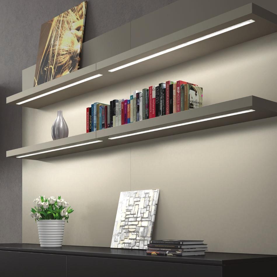 Icy Profile Recessed LED profile ideal for blind or through milled groove installation Ideal for under shelves and in wardrobes Supplied in 3 metre