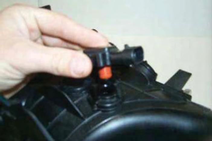 76. Remove the stock MAP sensor from the stock intake manifold by