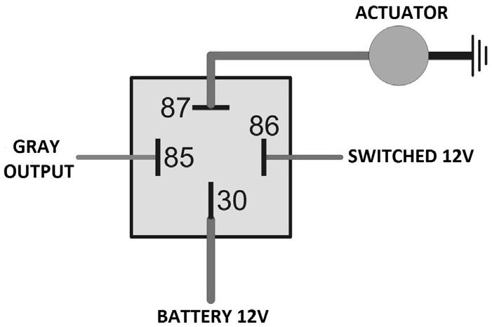 If the system being activated requires a 12v output, the yellow outputs are capable of ground or 12v.