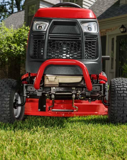 The durable 42" and 48" fabricated mower decks feature welded, heavy-duty steel for non-stop mowing