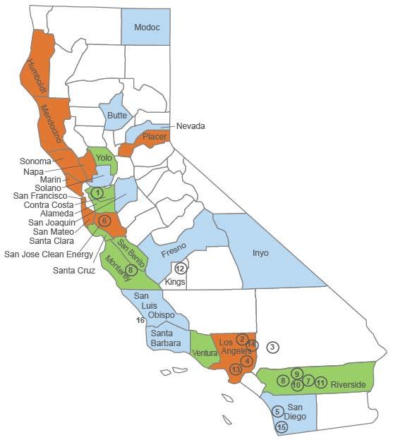 CCA Status in California Authorized via AB 117 20% of California Served via CCAs