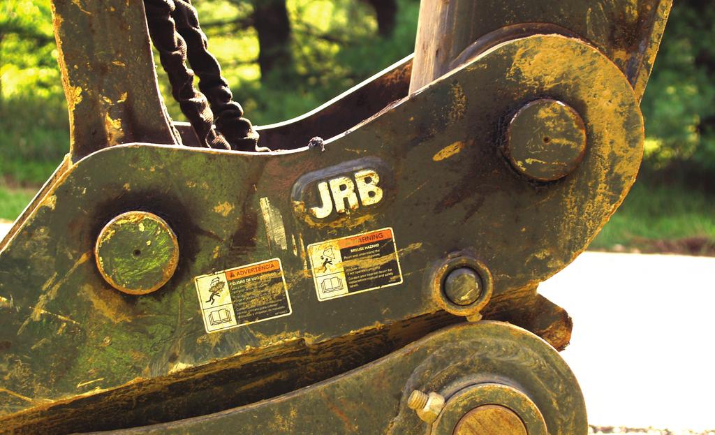 WHY SHOULD YOU BUY A JRB EXCAVATOR COUPLER? Increased Excavator Productivity JRB s range of excavator couplers provides the versatility needed to get the most productivity out of an excavator.