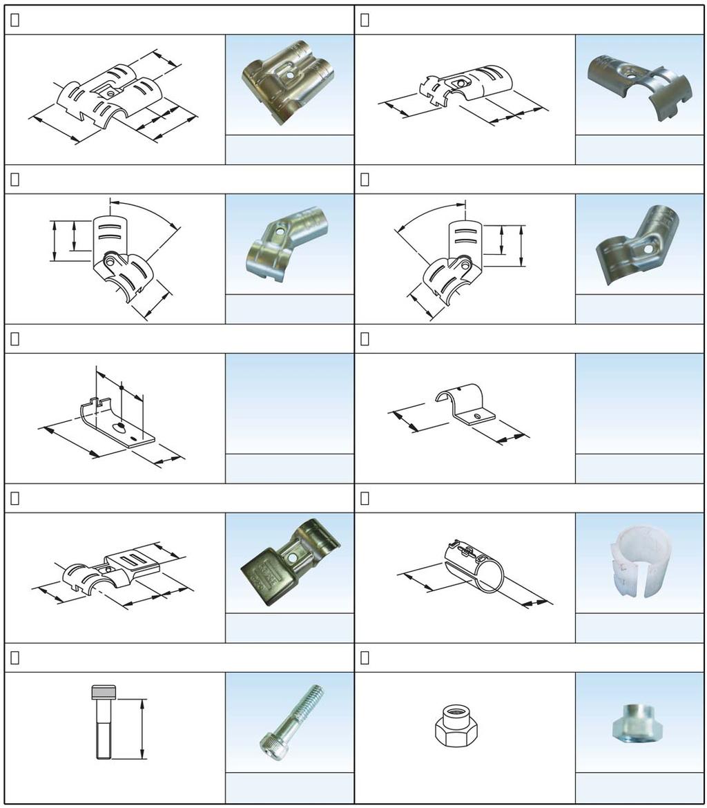 METAL JOINT COMPONENTS (S-SERIES) NICKEL PLATED=(ESD) G-9S-Ni (Electrostatic Discharge) G-12S-Ni 34 68 Part No : G-09S-Ni Part No : G-12S-Ni 10 G-13AS-Ni 45 G-13BS-Ni 45 Part No : G-13AS-Ni Part No :