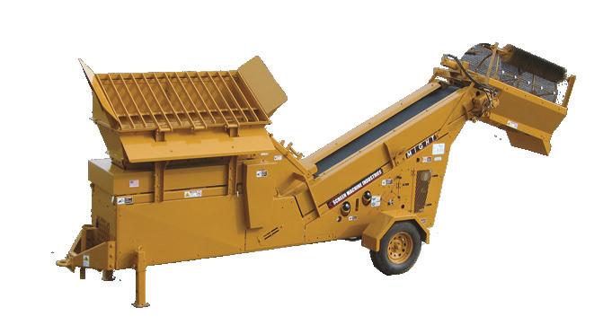 9m 2 ) of actual screening surface area Four wheel/twin motor driven drum Unique rapid change screen cloth system Self-cleaning trommel drum brushes Yanmar 74 HP (55kw) Tier IV Final diesel engine 70