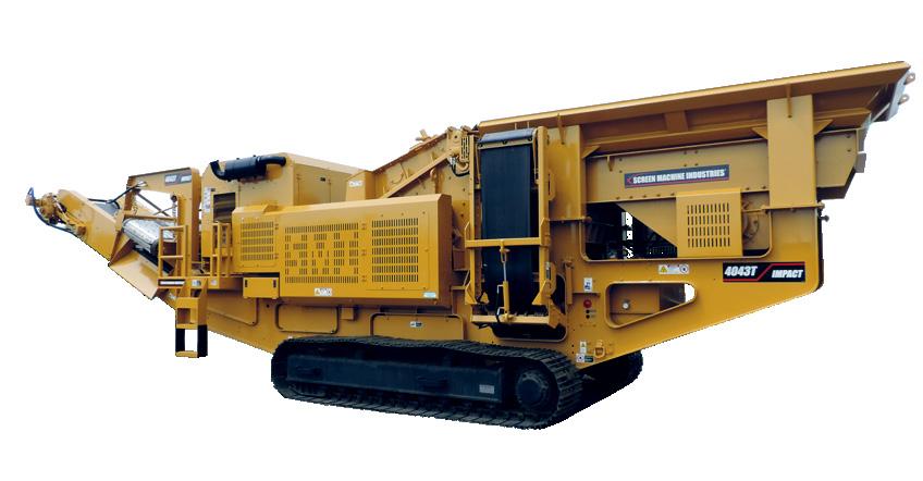 4043T The 4043T Impact is a track-mounted design for quarry rock or recyclable materials such as concrete and asphalt. CAT C9.